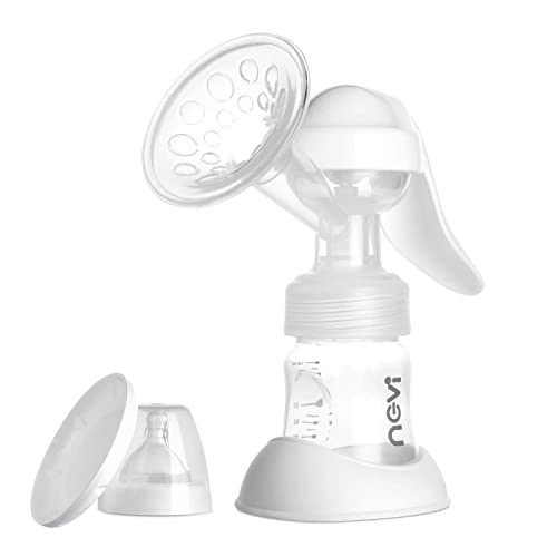 NCVI | Tire Lait Manuel | Breast Pump 2 Modes | 140 ml | Silicone Pump de Qualité Alimentaire Sans...