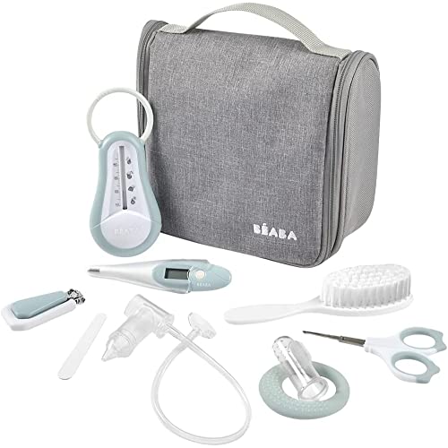 Béaba, Trousse de Toilette Bébé Nomade - 9 Accessoires dont Thermomètre de Bain, Thermomètre...