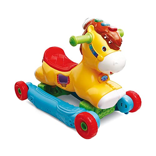 Vtech - P'tit Galop, Mon Poney Basculo, Porteur Bébé Évolutif, Cheval à Bascule Interactif,...