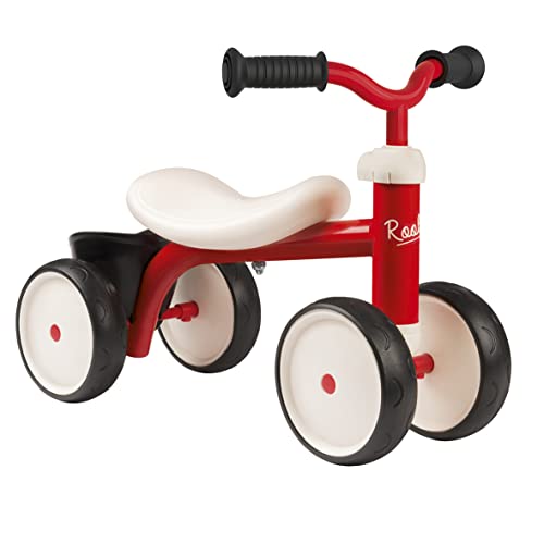Smoby - Porteur Rookie Rouge - Métal - pour Enfant Dès 12 Mois - Selle Incurvée - Roues...