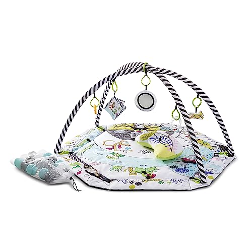 Kinderkraft SMARTPLAY Tapis d'Éveil Bébé, 2 en 1, Éducatif, Parc enfant, De la Naissance,...