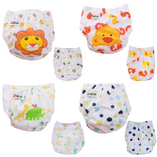 Kit Essai Couche Lavable, FainFun 4 Couches Réutilisables, Couches Lavables Bebe Naissance, Couches...