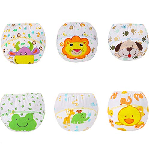 XM-Amigo Lot de 6 Culottes d'apprentissage Lavables Bébé Garçons, 2-3 Ans