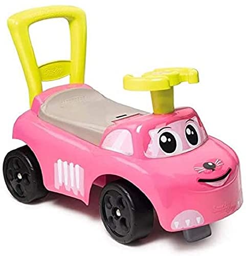 Smoby - Porteur Auto Rose - Fonction Trotteur - pour Enfant Dès 10 Mois - Coffre à Jouets - 720524