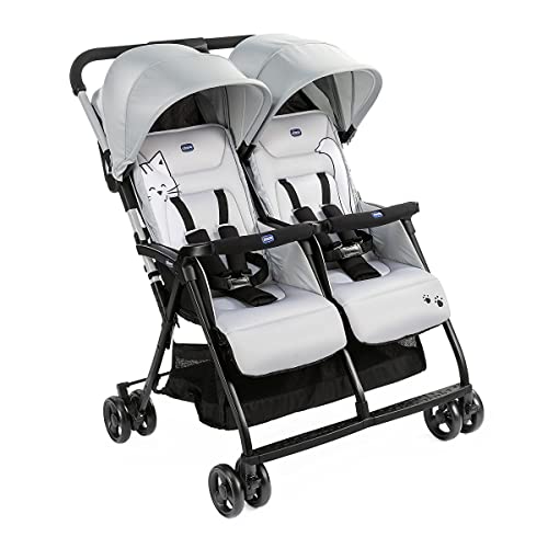 Chicco OHlalà Poussette Canne Double, Légère Inclinable et Pliable, Poussette pour Jumeaux de la...