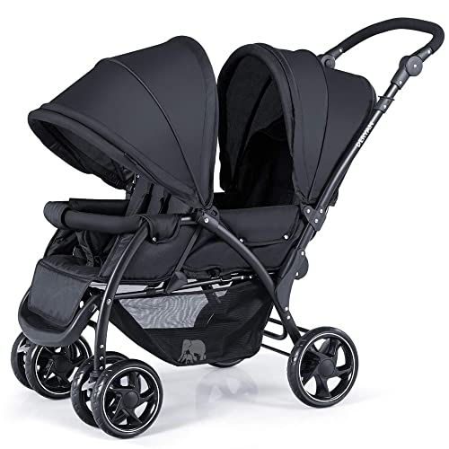 Deryan Elena Poussette Duo Tandem pour Enfants - Double Duett avec Harnais 5 points et Ajustable à...