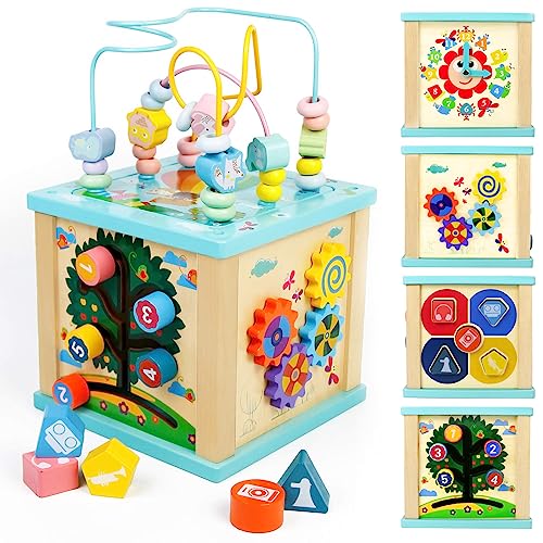 Fajiabao Cube d'Activité Bébé Jouet Bebe 1 an, Jouets Éveil Montessori 1 2 3 Ans, Cadeau Noel...